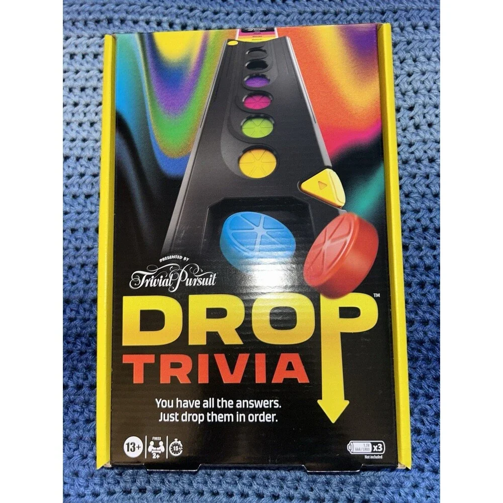 Drop Trivia Game, Electronic Party Game with Voice and Sounds, Board Games
